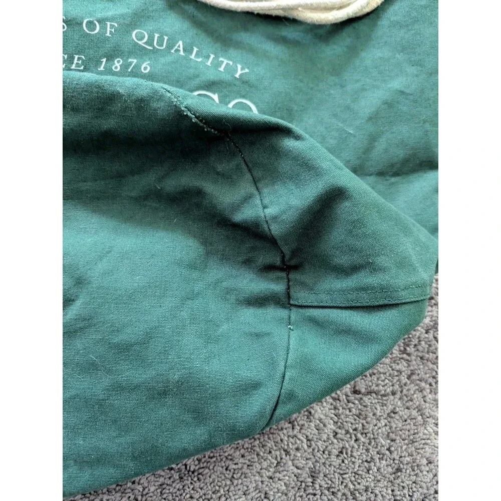 G.H. Bass Heavy Canvas Duffle Sling Camp Bag Laundry Sack Green Military Core
